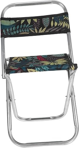 Garneck Faltbarer Outdoor Campingstuhl mit Rückenlehne Tragbarer Leichter Klapphocker aus Edelstahl und Oxford Ergonomisch und Belastbar für Angeln Grillen Garten und Reisen