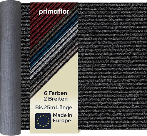 Primaflor Sauberlauf nach Maß - Magnum, Anthrazit, 1,00m x 1,50m, Rutschfester Schmutzfangläufer Meterware, Robuster Küchenläufer, Zuschneidbarer Teppichläufer, Eingangsmatte für Flur und Windfang